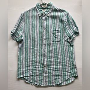 J Crew Baird McNutt - linen short sleeve button down (M)